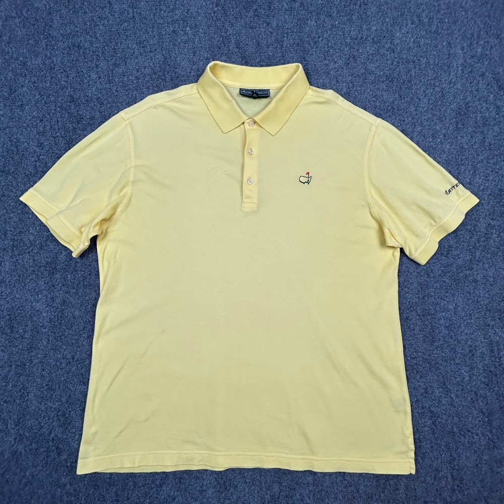 Masters Collection Tournament Golf Polo Shirt Men XXL Yellow Pima Cotton Augusta
